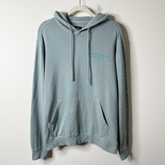 O'Neill Men's Hoodie Sweatshirt M Blue Surf Company Standard Fit 100% Cotton - Picture 2 of 8